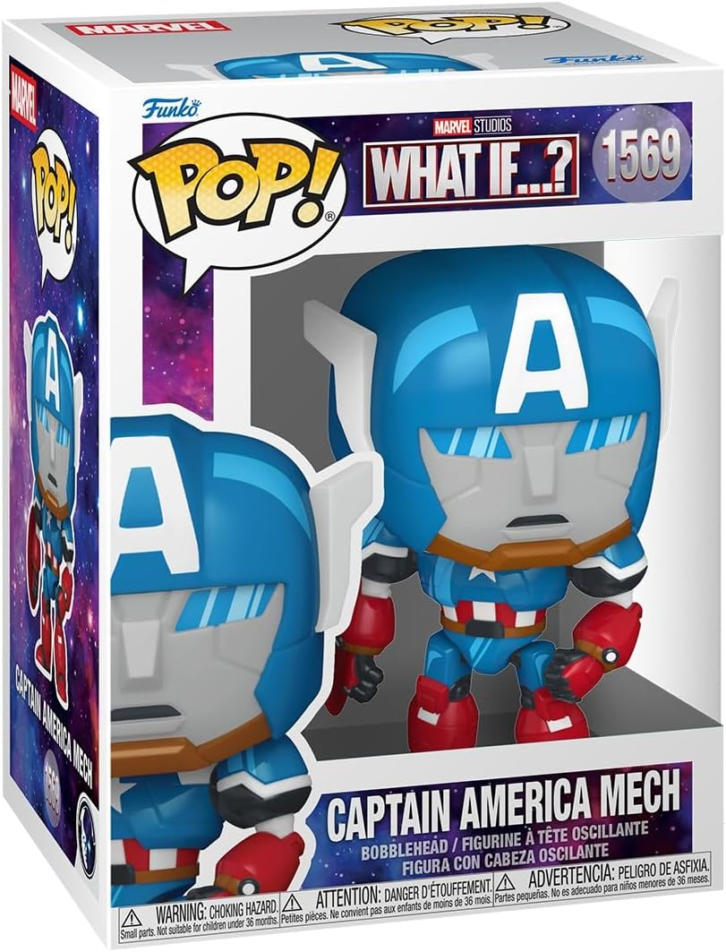 FUNKO POP MAREL: WHAT IF...? - POP FUNKO VINYL FIGURE 1569 CAPTAIN AMERICA MECH 9CM