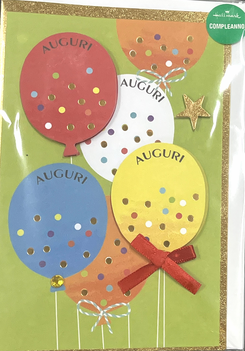 HALLMARK - BIGLIETTI AUGURI 3D PALLONCINI COLORATI - …
