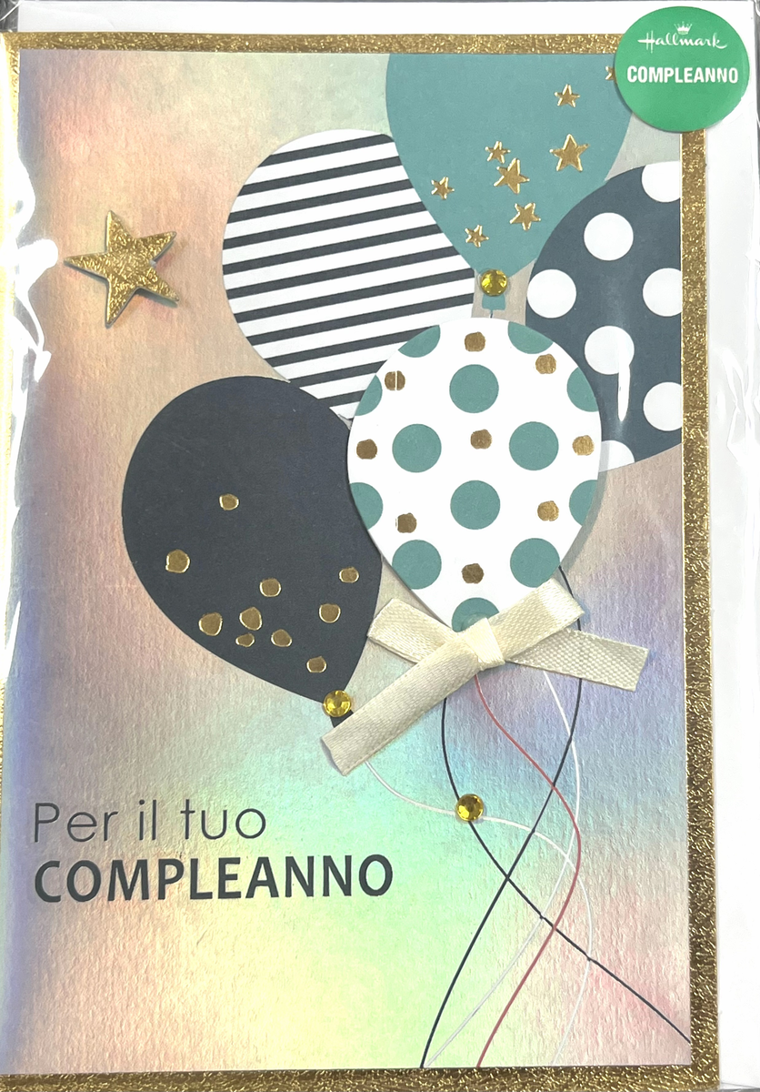 HALLMARK - BIGLIETTI AUGURI 3D PALLONCINI COLORATI - …