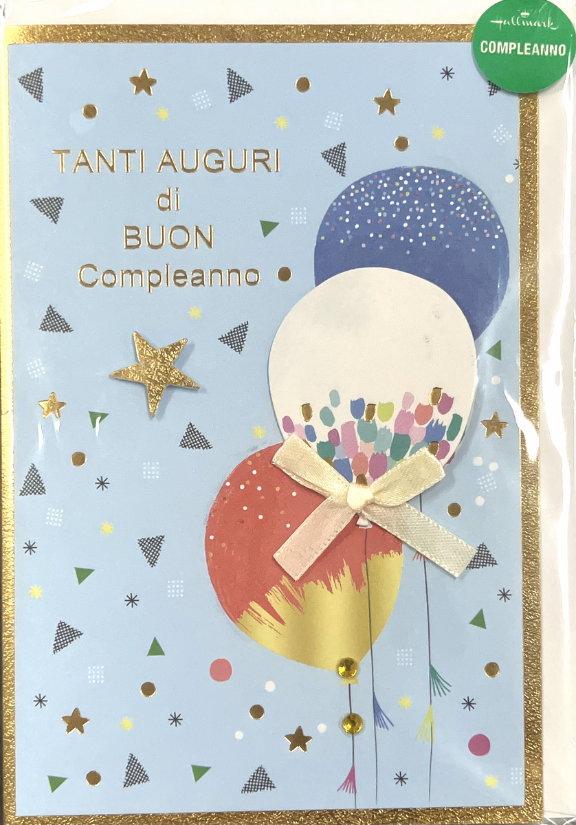 HALLMARK - BIGLIETTI AUGURI 3D PALLONCINI COLORATI - …