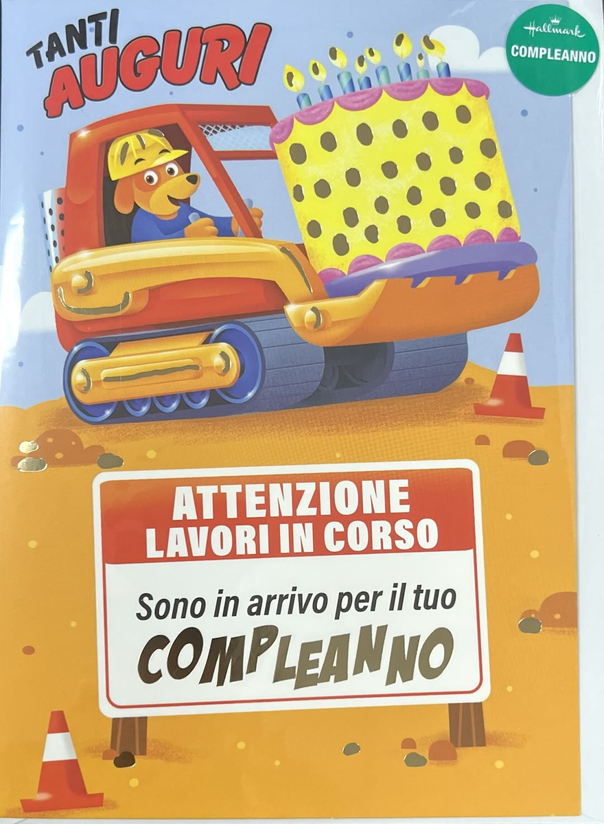 HALLMARK - BIGLIETTI AUGURI "ATTENZIONE LAVORI IN CORSO" …