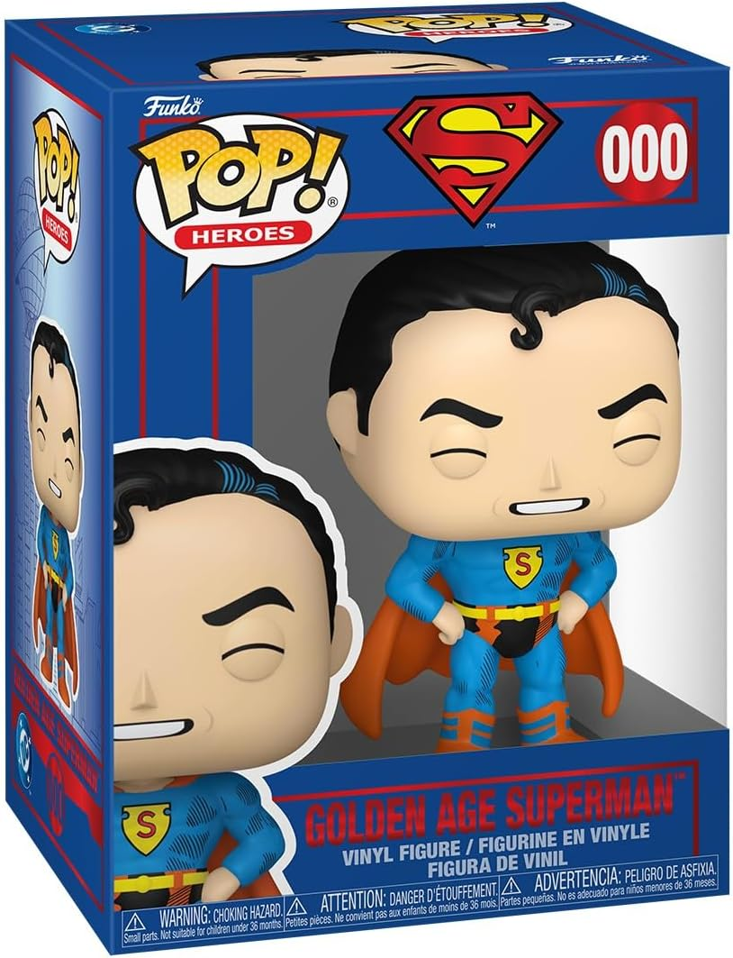 FUNKO POP DC COMICS: SHIELD THROUGH THE AGES - VINYL FIGURE 000 GOLDEN AGE SUPERMAN 9CM
