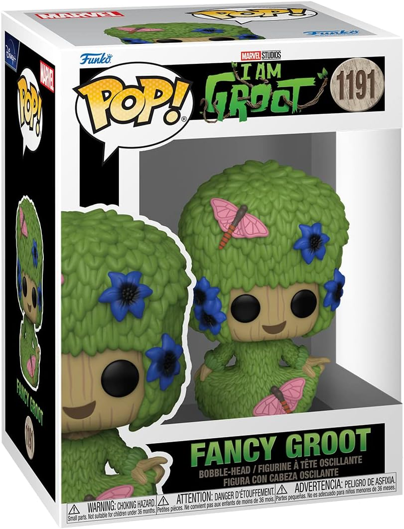 FUNKO POP MARVEL: I AM GROOT - POP FUNKO VINYL FIGURE 1191 FANCY GROOT (MARIE HAIR) 9CM