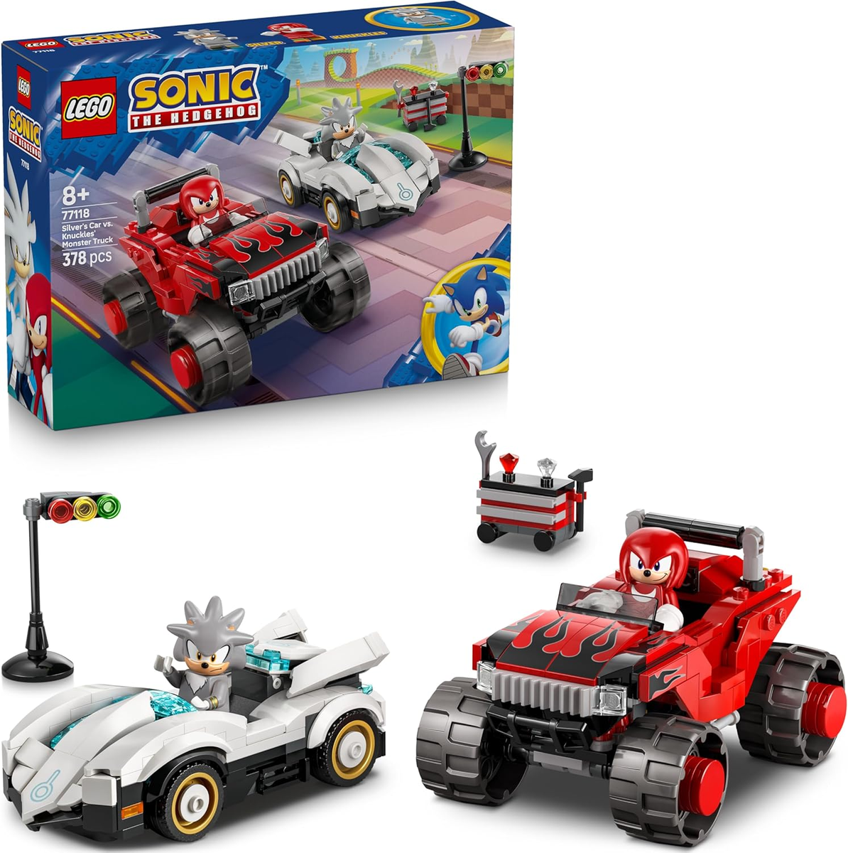 LEGO SONIC - Auto di Silver vs. Monster Truck di Knuckles 77118