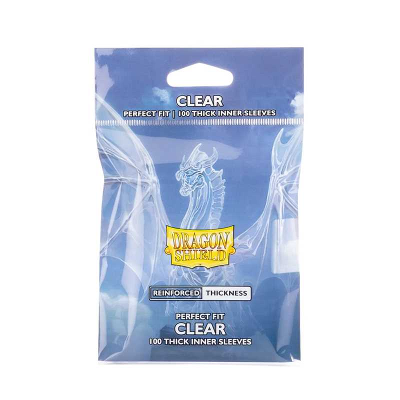 Dragon Shield Standard Perfect Fit Inner Sleeves - Thick Inner - Clear (100 Sleeves) AT-13004