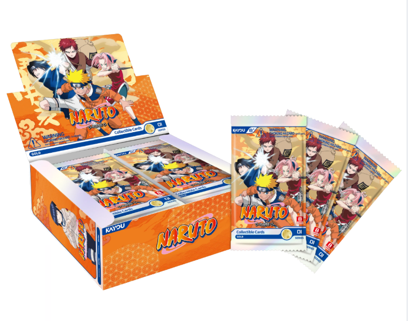 KAYOU - NARUTO - Smriti Collectible Cards - Earth SCROLL - BUSTA DA 8 CARTE (GOLD)