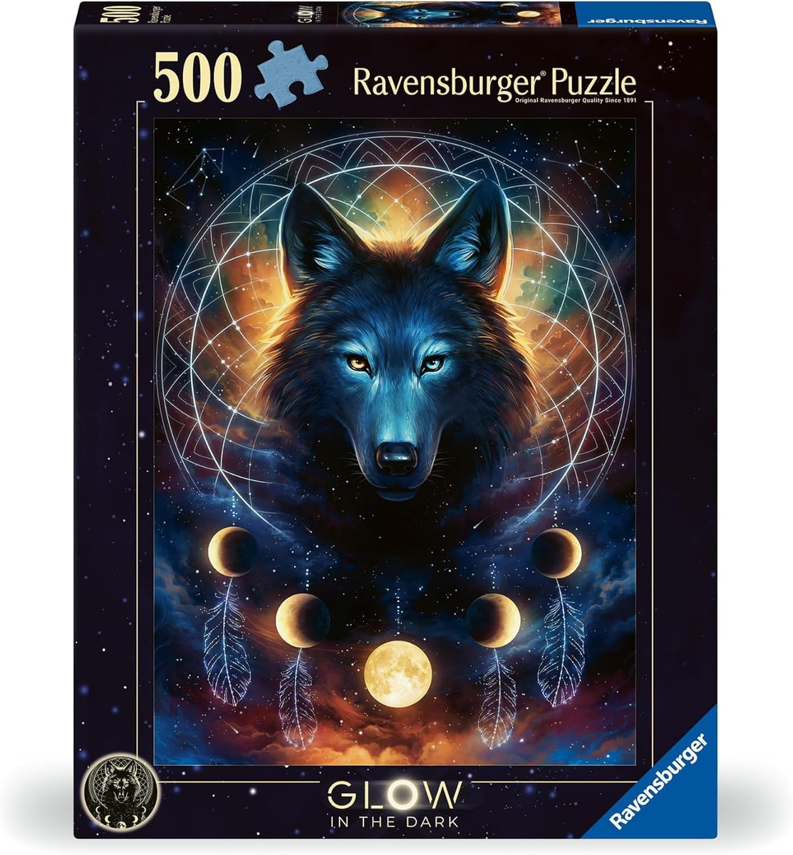 Ravensburger Puzzle 500 PC - Lupo splendente 12000442