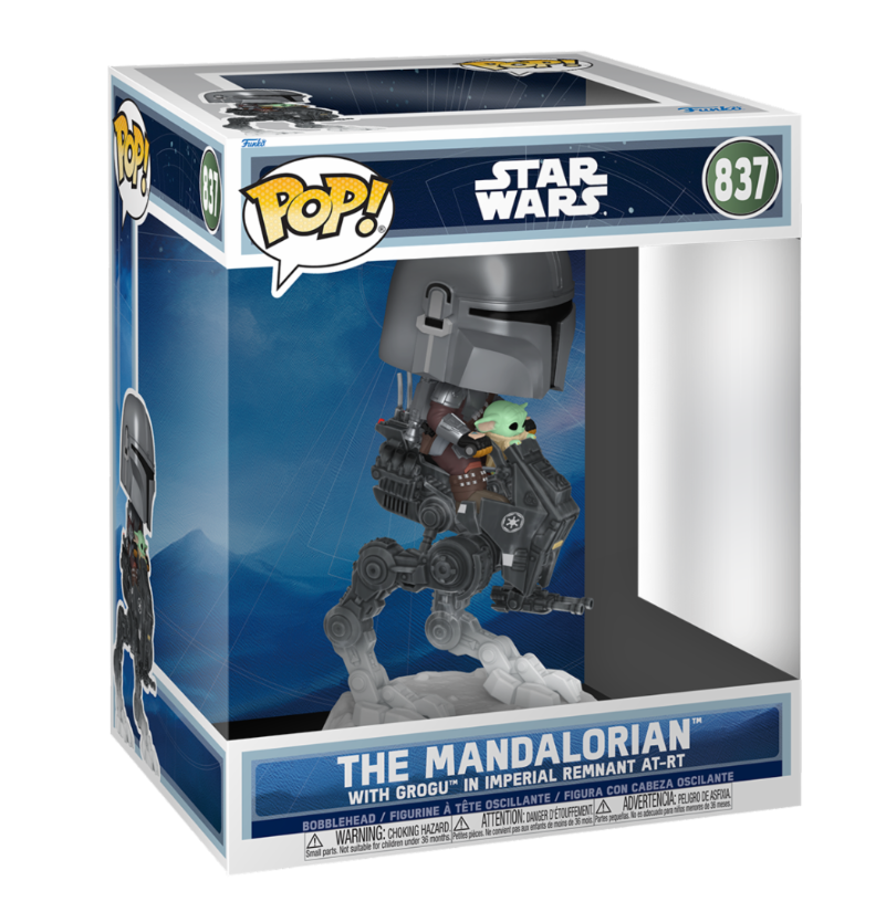 FUNKO POP DELUXE STAR WARS: MANDALORIAN & GROGU (2026) - VINYL FIGURE 837 THE MANDALORIAN W/GROGU IN IMPERIAL REMNANT AT-RT 15CM
