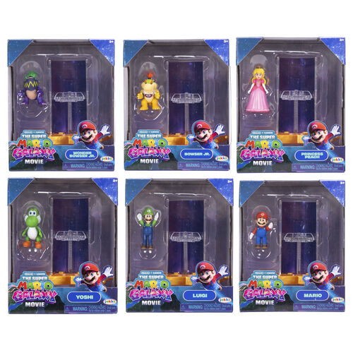 Jakks - Super Mario Galaxy Assortimento di Mini Figures con Accessorio Feature 43222GM