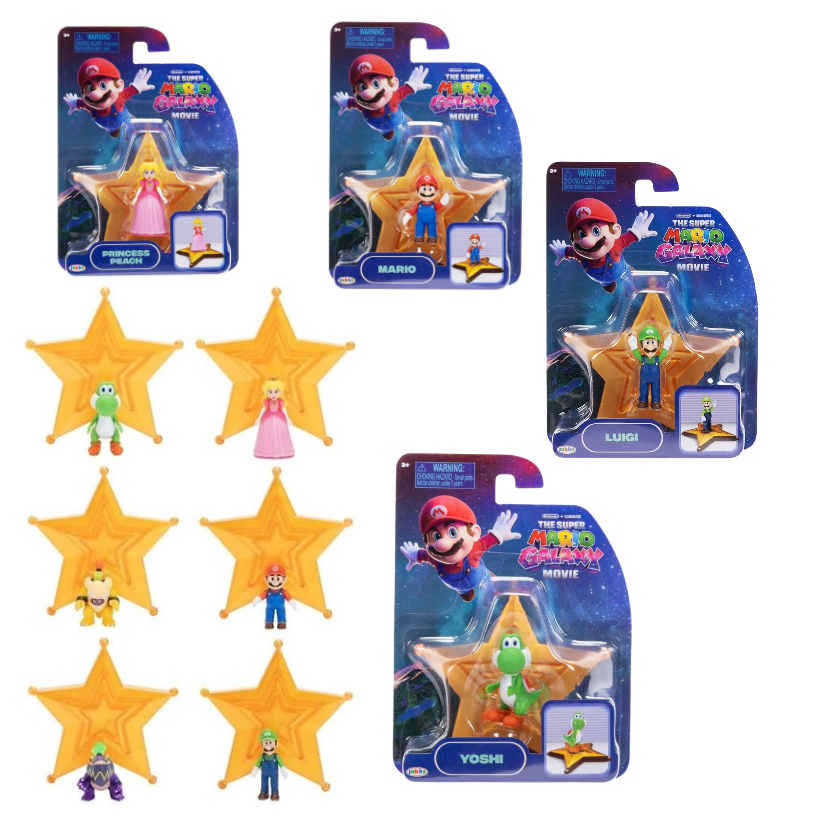 Jakks - Super Mario Galaxy Assortimento di Mini Figures con Accessorio Basic 43223GM