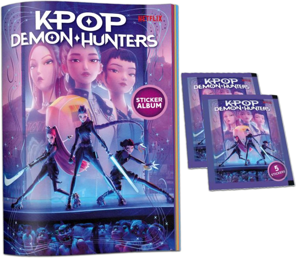 DIRAMIX - KPOP DEMON HUNTERS - STARTER PACK - ALBUM FIGURINE+ 2 BUSTINE FIGURINE + POSTER