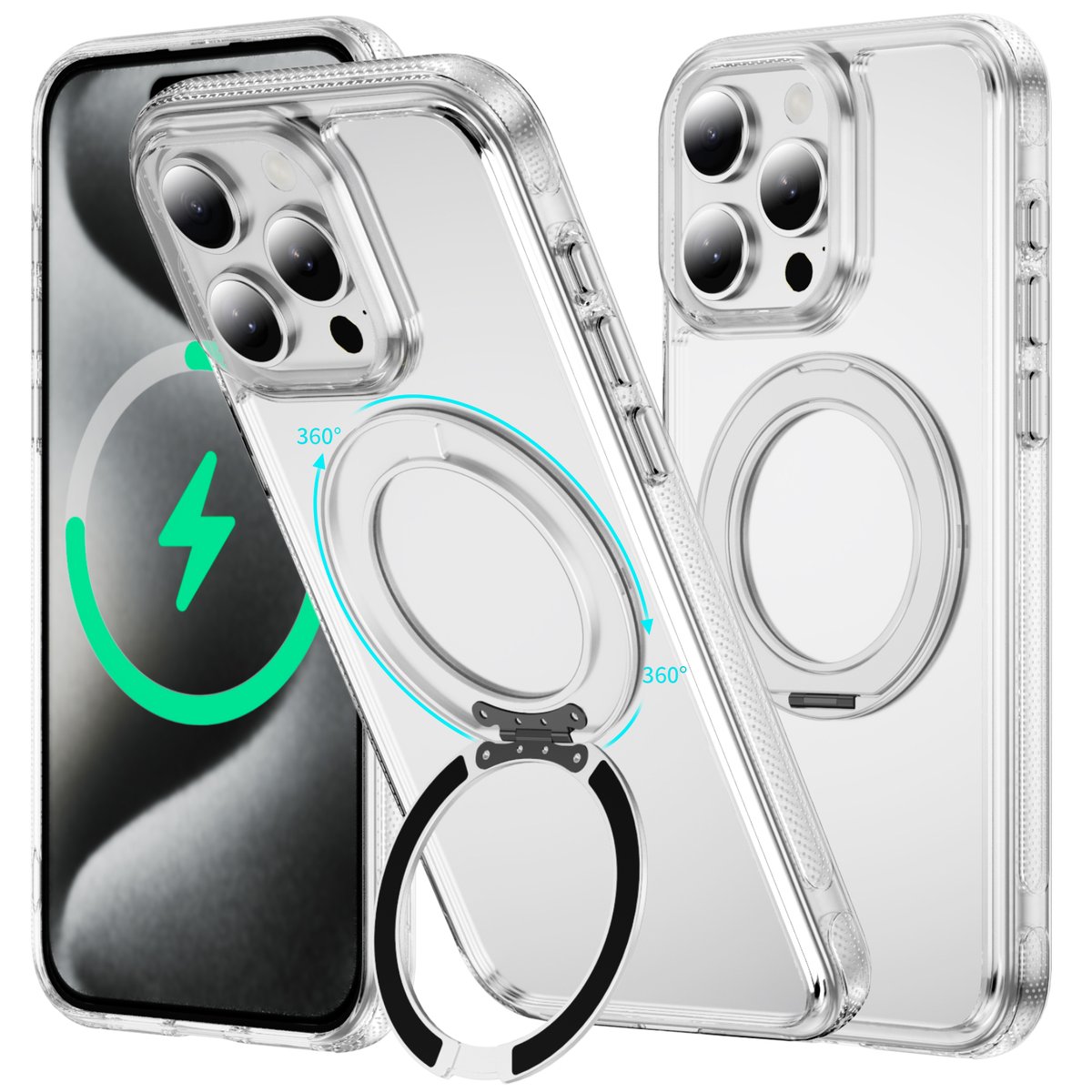 NEWTOP CV74 COVER ROTATING RING APPLE IPHONE 15