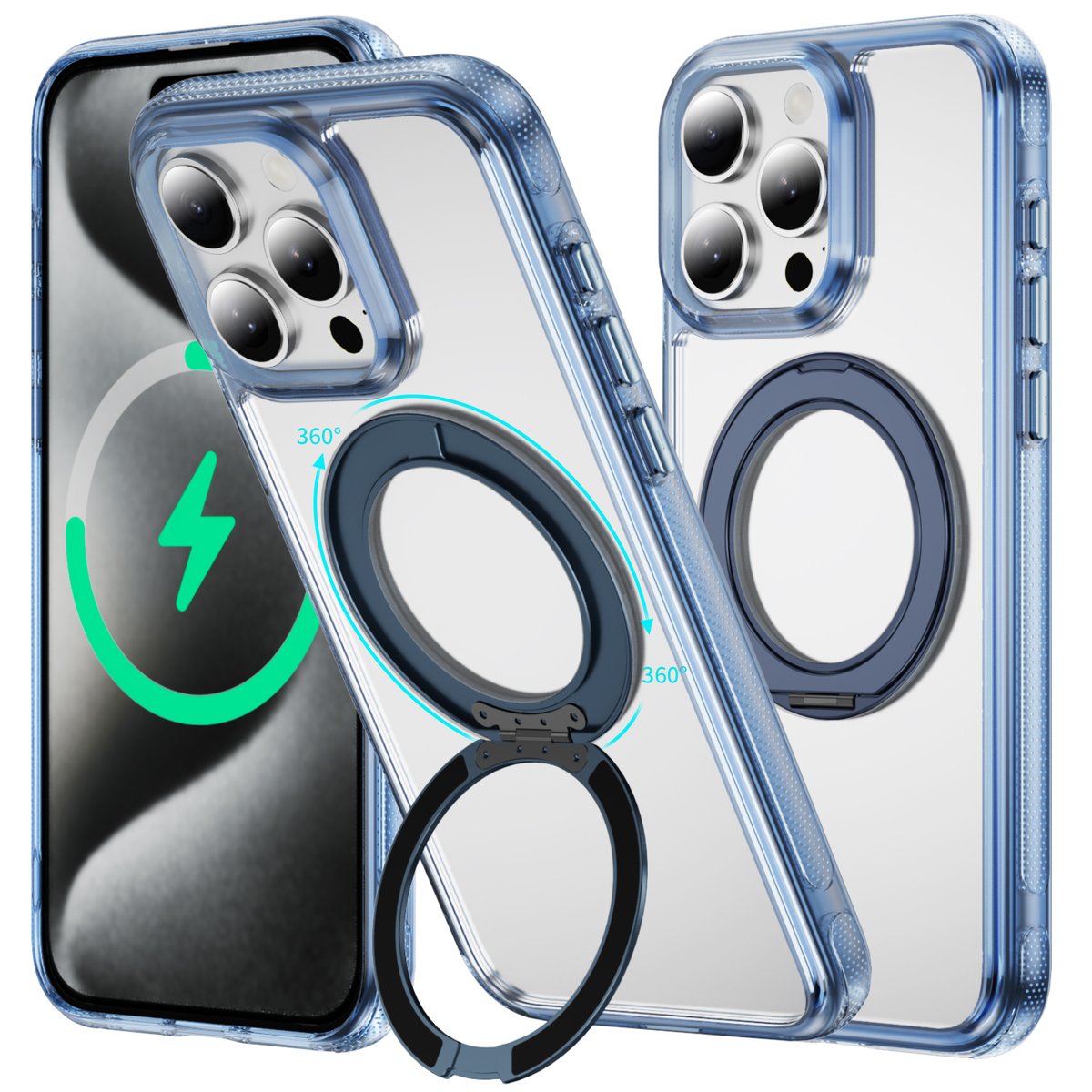 NEWTOP CV74 COVER ROTATING RING APPLE IPHONE 15 PRO MAX