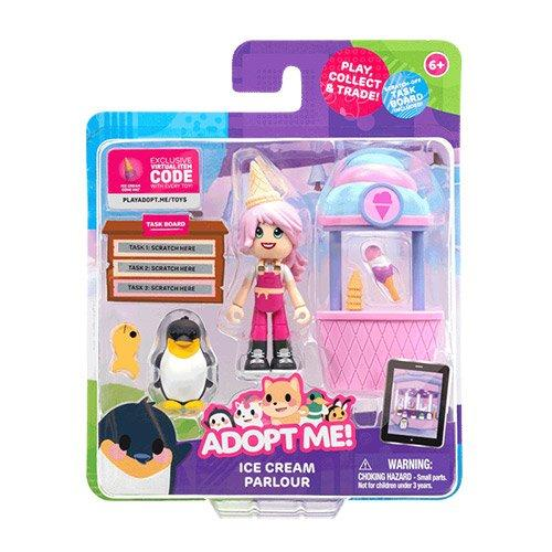 Rei Toys - ADOPT ME - CUCCIOLI DA AMARE - GELATAIO - 2 PERSONAGGI + ACCESSORIO DELUXE ASST.
