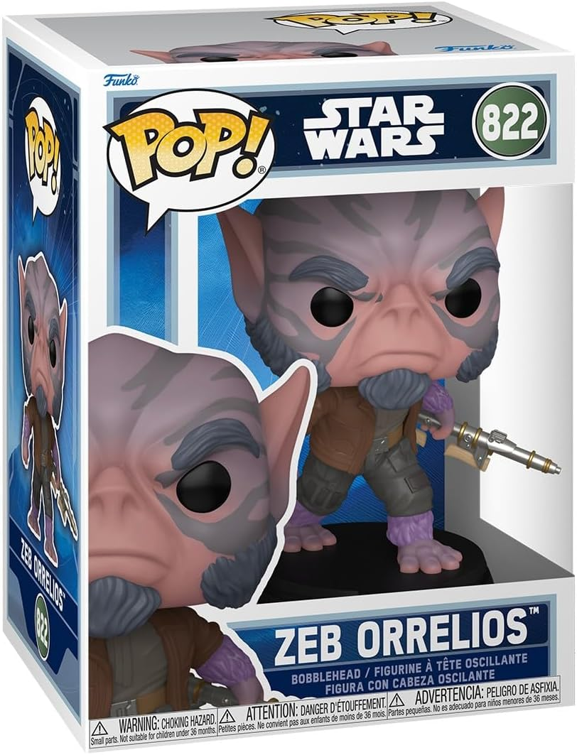 FUNKO POP STAR WARS:THE MANDALORIAN&GROGU - VINYL FIGURE POP 822 ZEB ORRELIOS 9CM