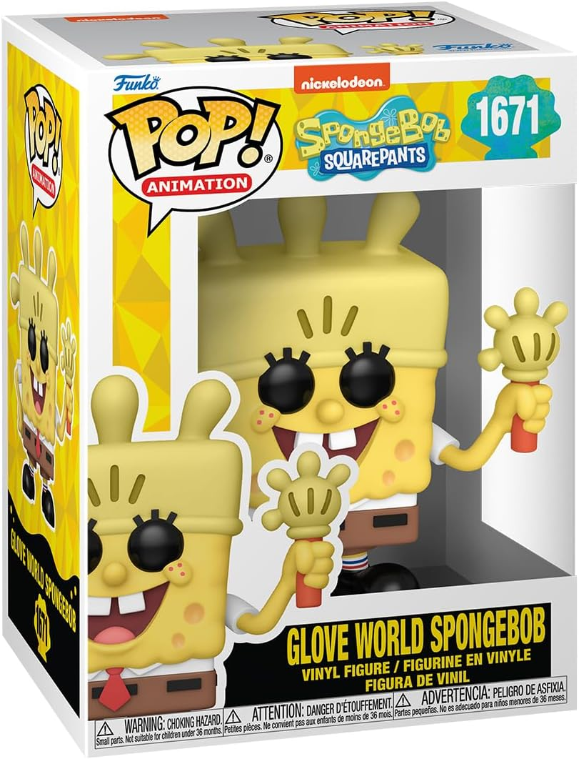 FUNKO POP SPONGEBOB: 25TH ANNIVERSARY - VINYL FIGURE 1671 GLOVE WORLD SPONGEBOB 9CM