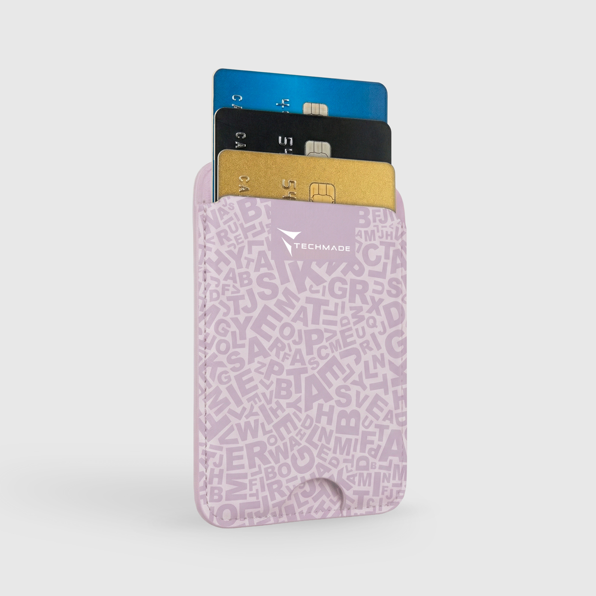 TECHMADE SMART WALLET SLIM DESIGN MAGNETIC 3 CARTE WRITE-LAV.