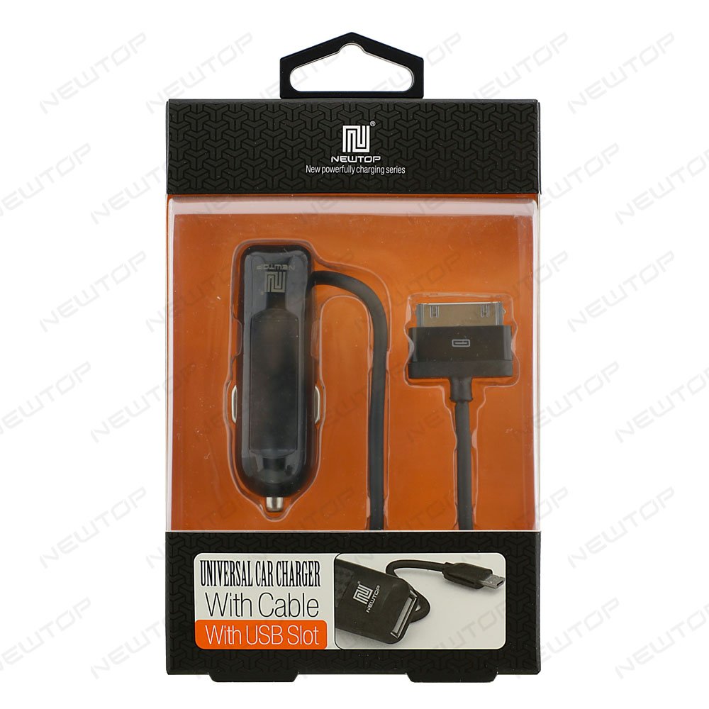 NEWTOP CAR CHARGER + CABLE DL-C25 PER APPLE …