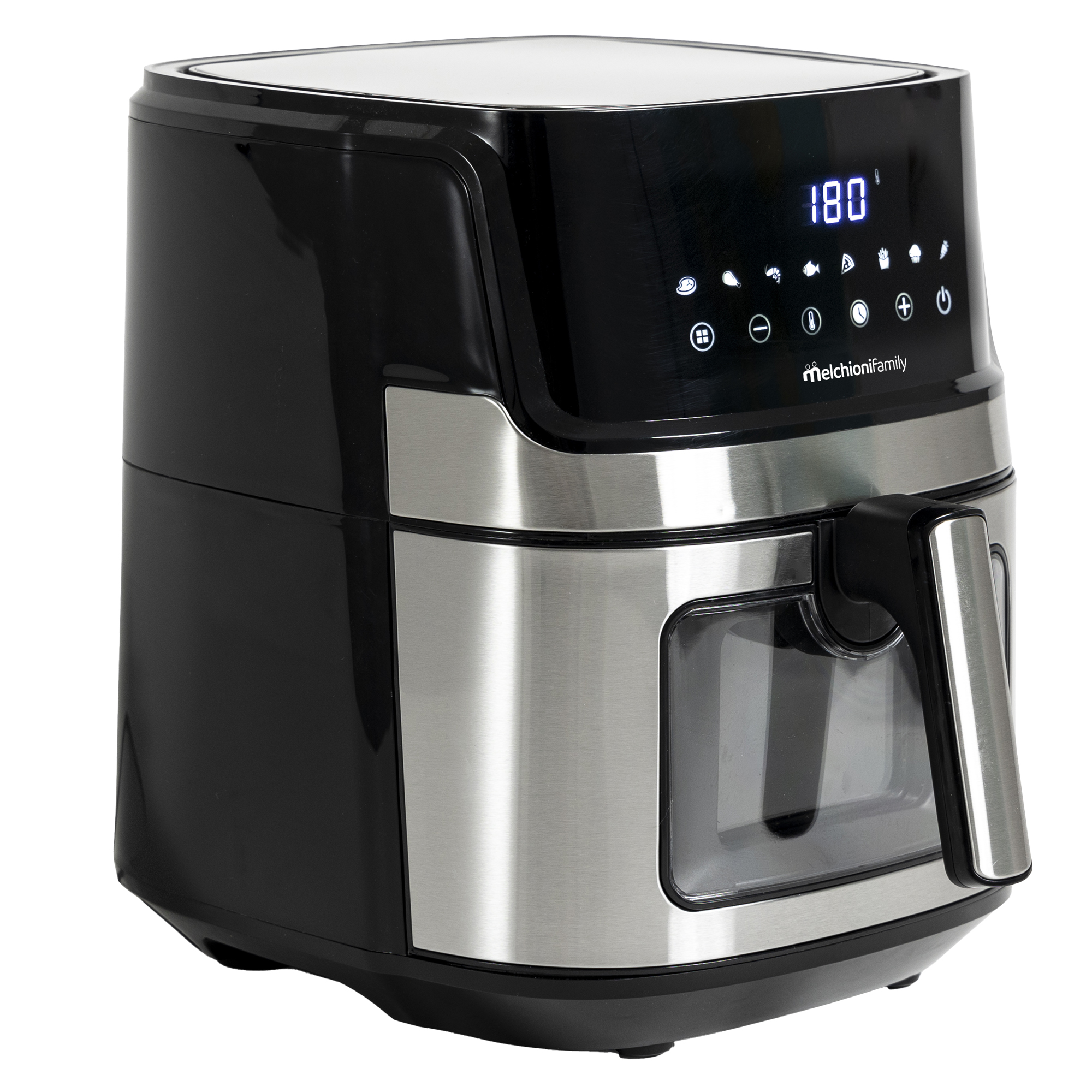 Friggitrice ad aria smart Ginevra - 26,8 x 33,7 x 34,2 cm - 6,5 L - nero - Melchioni family