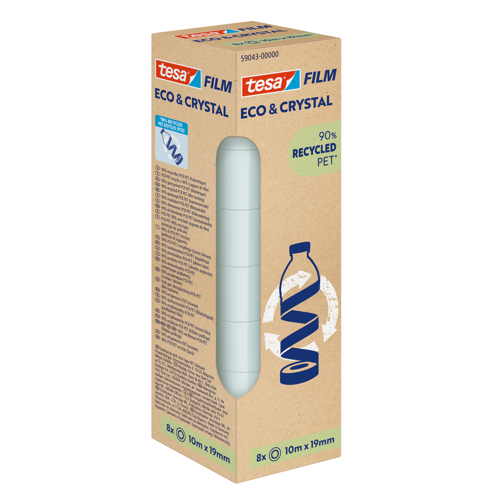 Nastro adesivo Crystal recycled - 19 mm x …