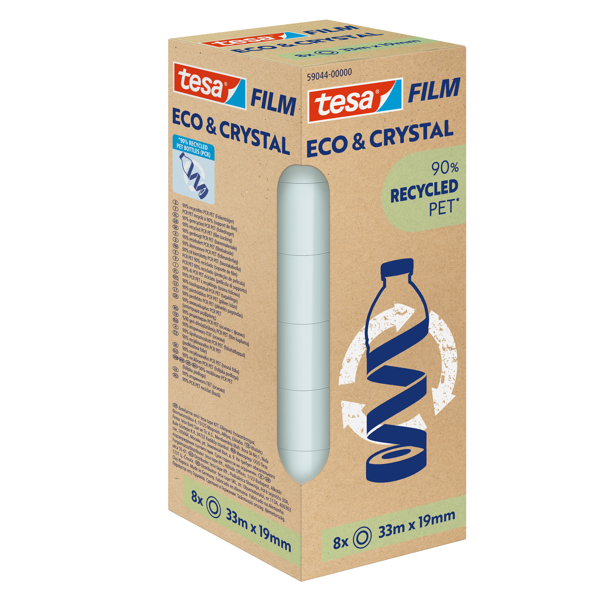 Nastro adesivo Crystal recycled - 19 mm x …