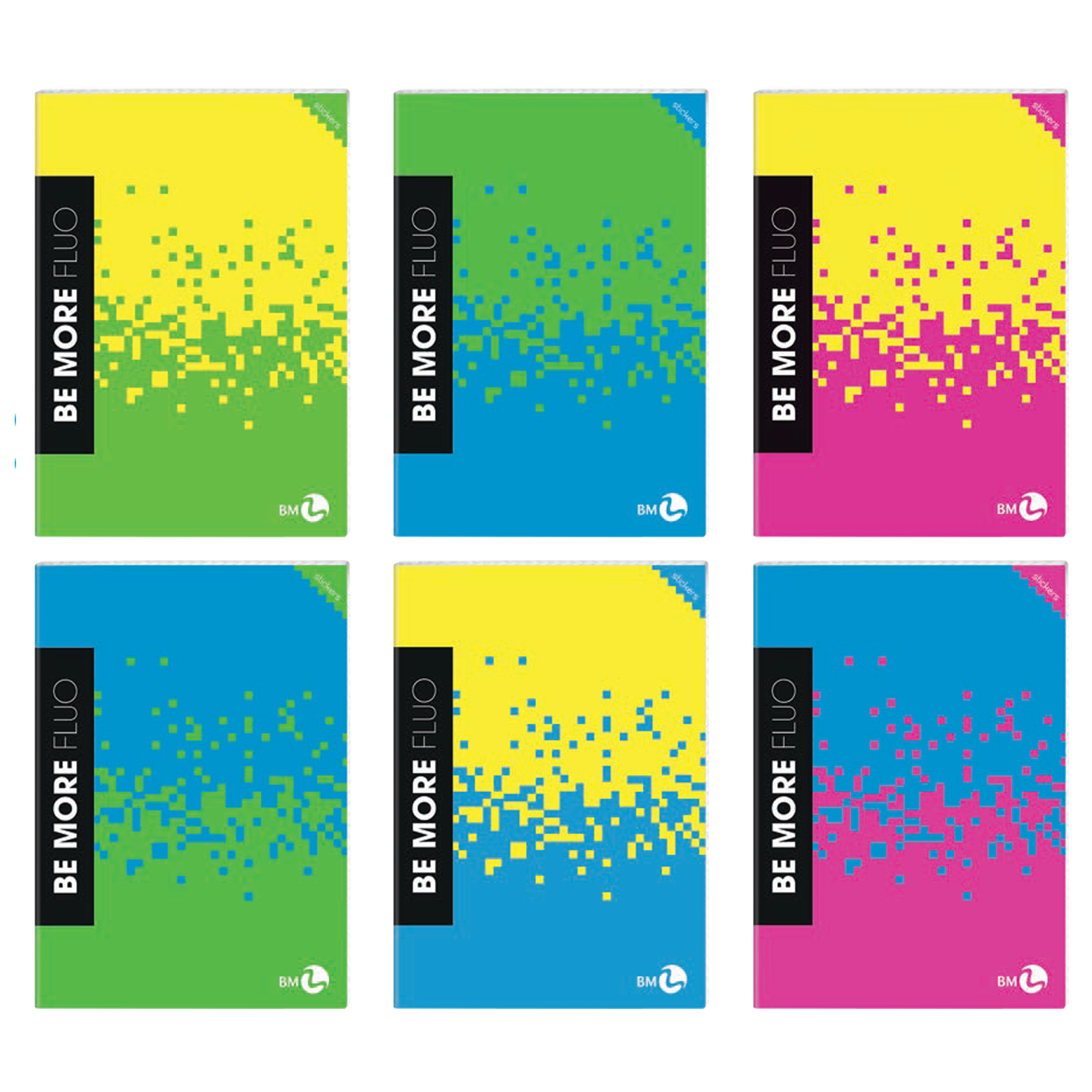 Maxiquaderno Be More Fluo - A4 - 10mm …