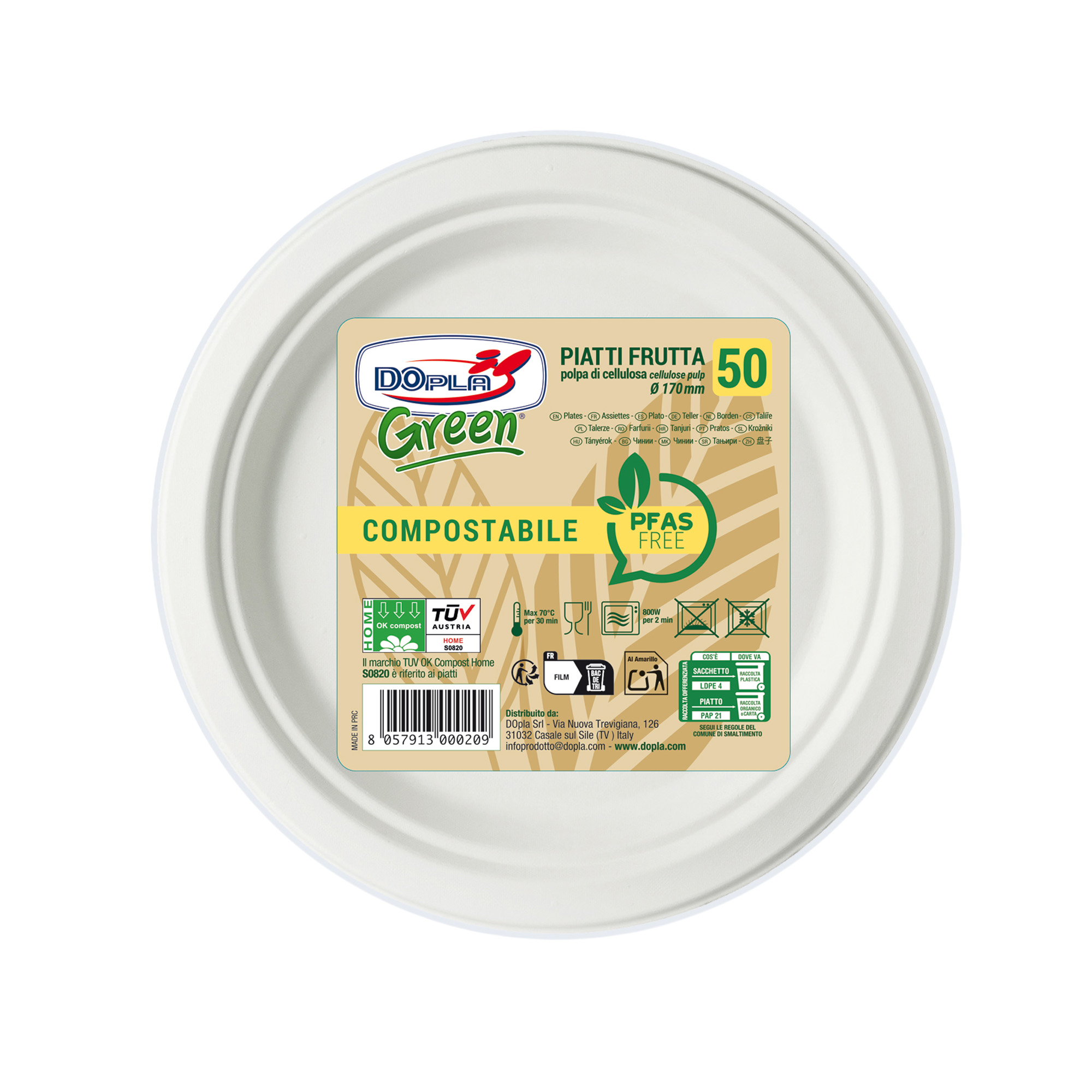 Piatti frutta in polpa Dopla Green Pfas Free …