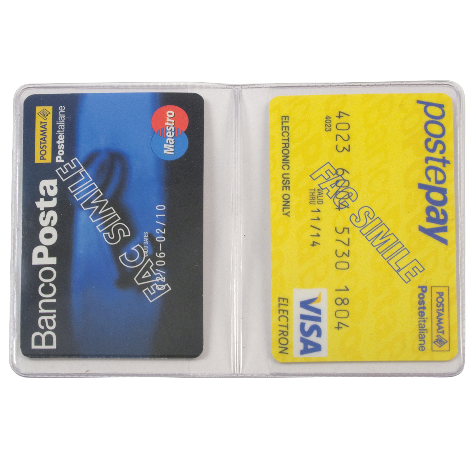 Portacard a due scomparti Alplast trasparente - conf. …