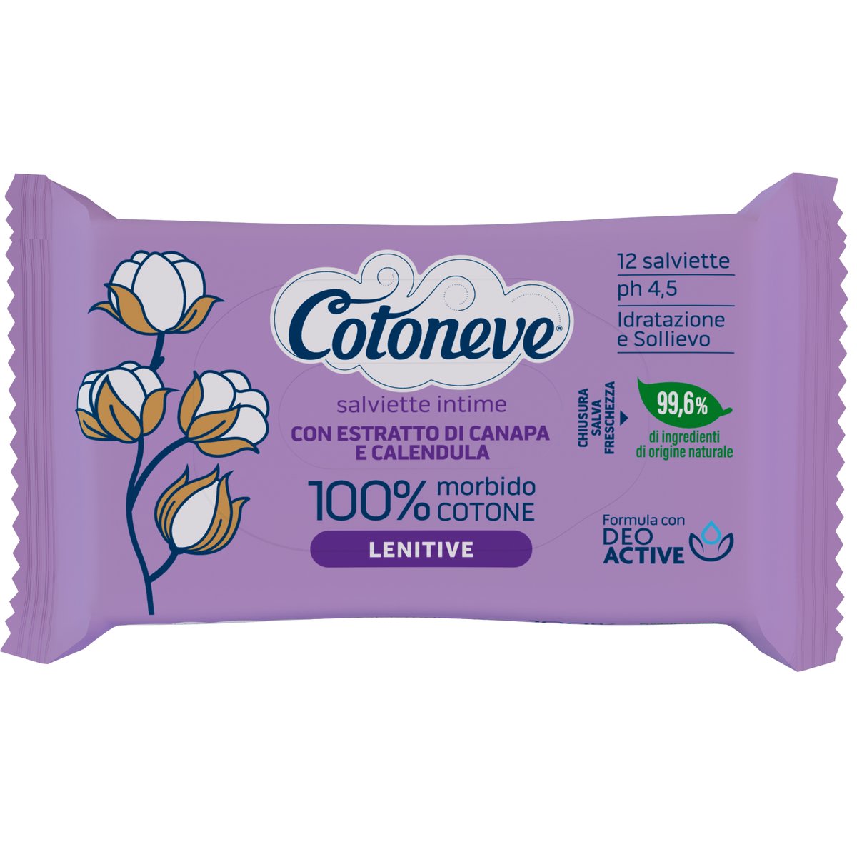 Salvietta intima lenitiva - cotone biodegradabile - Cotoneve …