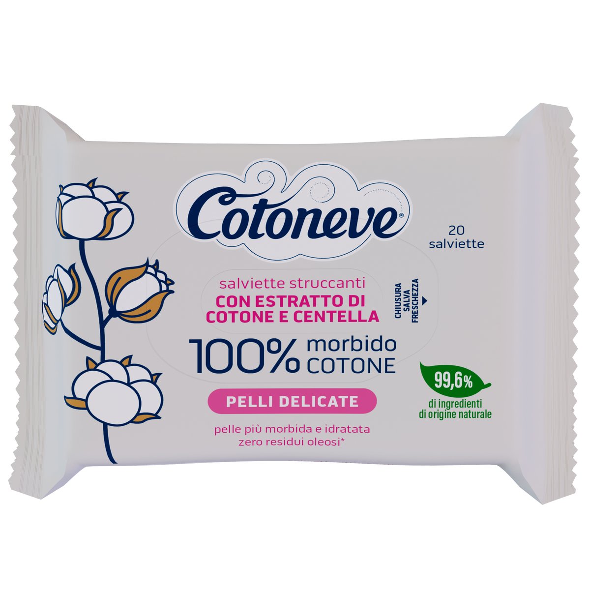 Salvietta struccante - pelli delicate - cotone - …