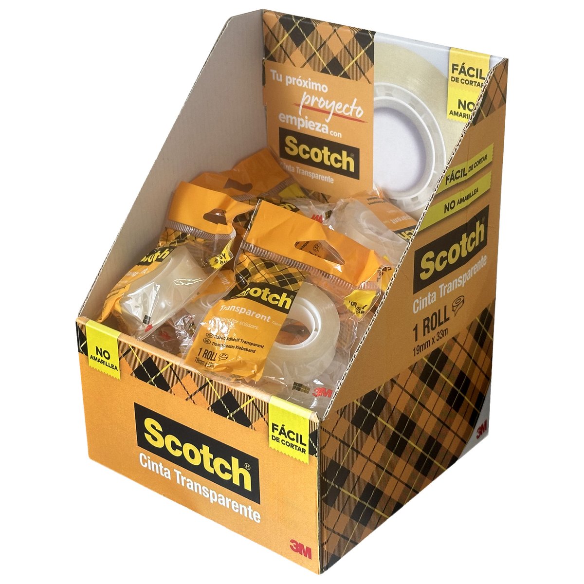 Espositore da banco 48 nastri adesivi Scotch® 508 19 mm x 33 m trasparente 7100411735