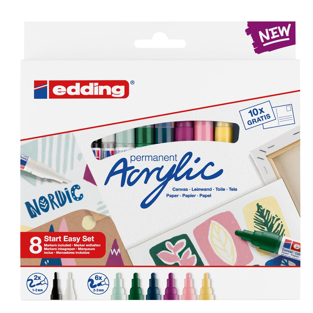 Marcatore permanente acrilico Start Easy Set Nordic - …