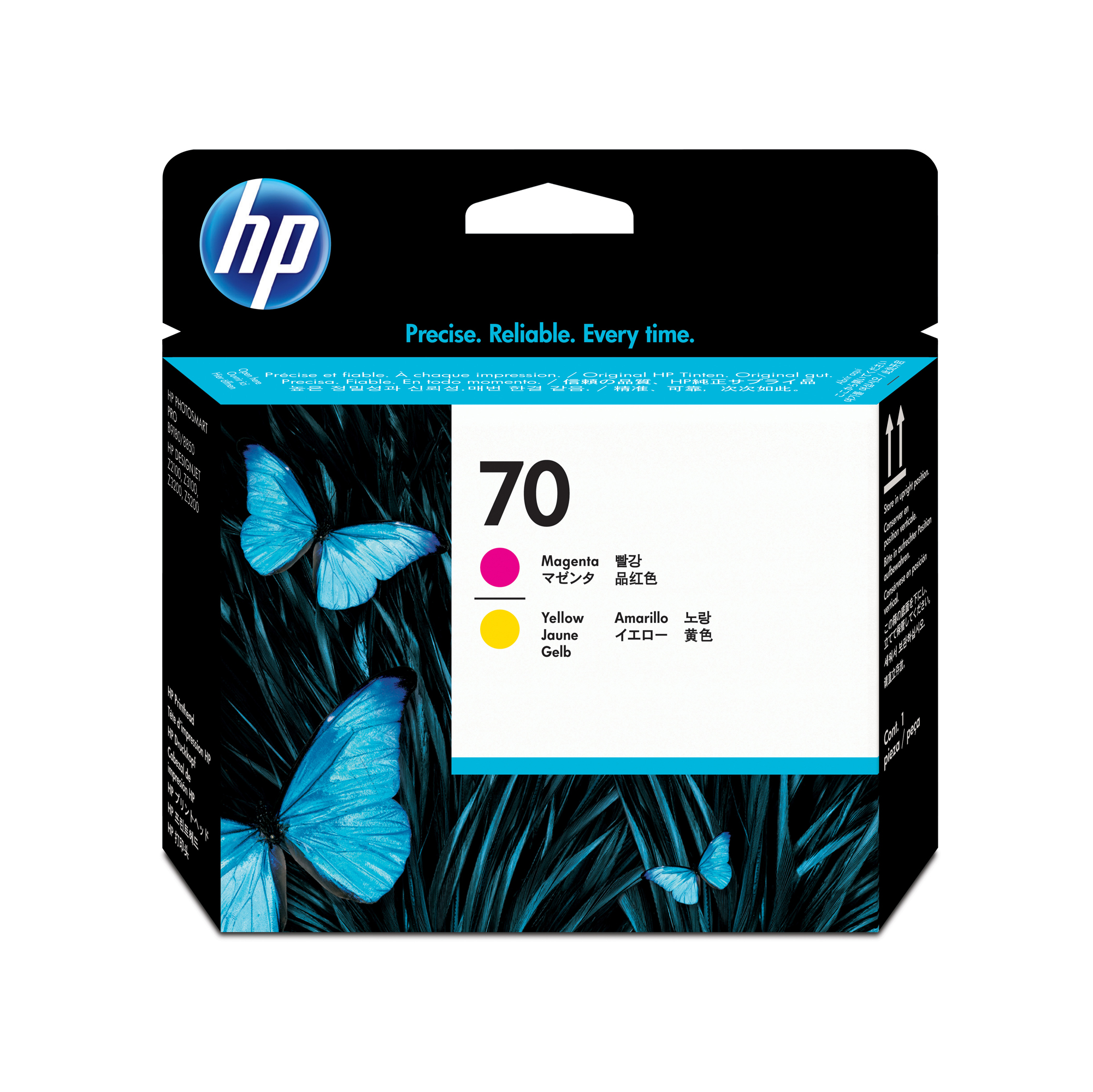 Testina di stampa HP 70, magenta e giallo