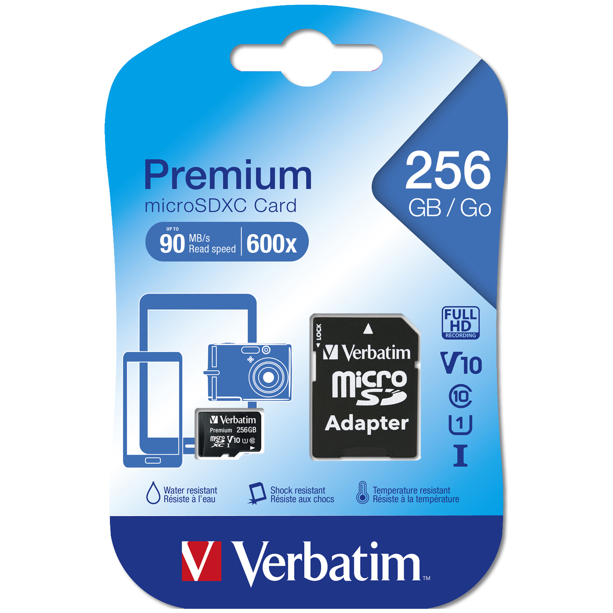 Verbatim - Micro SDXC - Con adattatore - 44087 - 256GB