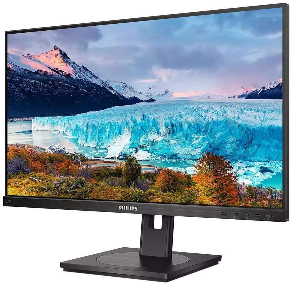 PHILIPS 272S1MH/00 S-LINE 27" LED IPS FULL HD 16:9 75Hz 4MS WEBCAM CONTRASTO 1.000:1 HUB USB VGA DVI-D HDMI DISPLAYPORT ALTOPARLANTI INCORPORATI NERO