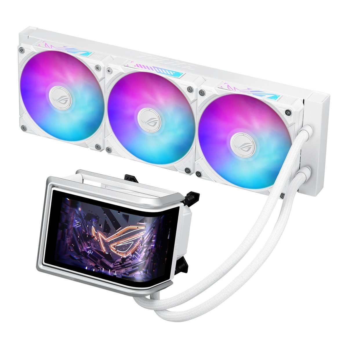 Asus ROG Ryuo IV 360 ARGB Cooler AIO, schermo AMOLED Curvo 6,67", 360 mm - Bianco