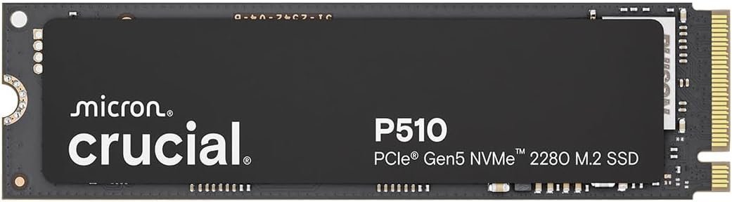 CRUCIAL P510 SSD 1TB INTERNO M.2 2280 NVMe PCI EXPRESS 5.0 x4 NERO