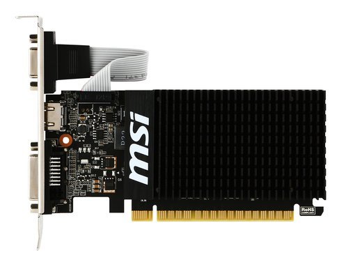 MSI GT 710 2GD3H LP - Scheda grafica - GF GT 710 - 2 GB DDR3 - PCIe 2.0 x16 profilo basso - DVI, D-Sub, HDMI