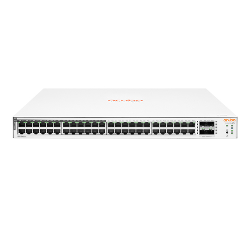 HPE Aruba Instant On 1830 48G 24p Class4 PoE 4SFP 370W Switch - Switch - intelligente - 24 x 10/100/1000 + 24 x 10/100/1000 (PoE+) + 4 x Gigabit SFP - desktop, montabile su rack - PoE+ (370 W)