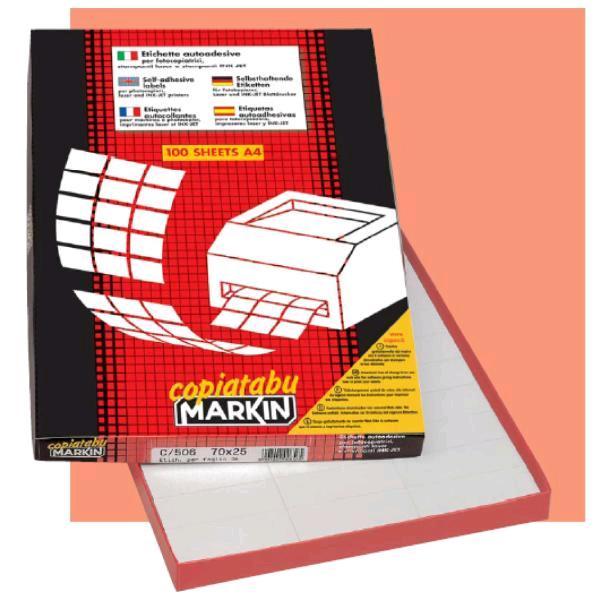MARKIN CONF 1000 ETICHETTE ADESIVE 105X57 mm BIANCO OPACO