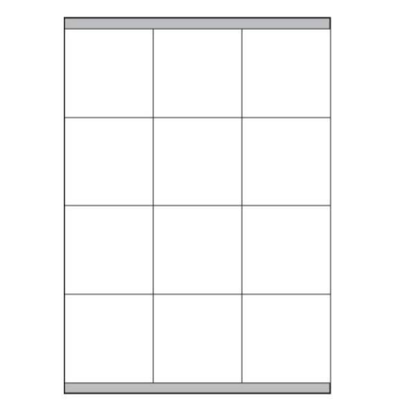 Copy Basic Megastar LP4MS - Carta - Opaca - adesivo permanente - bianco - 70 x 67.7 mm 1200 etichette (100 foglio(i) x 12) etichette