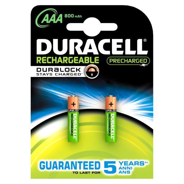 Duracell Rechargeable - Batteria 2 x AAA - NiMH - (ricaricabili) - 800 mAh