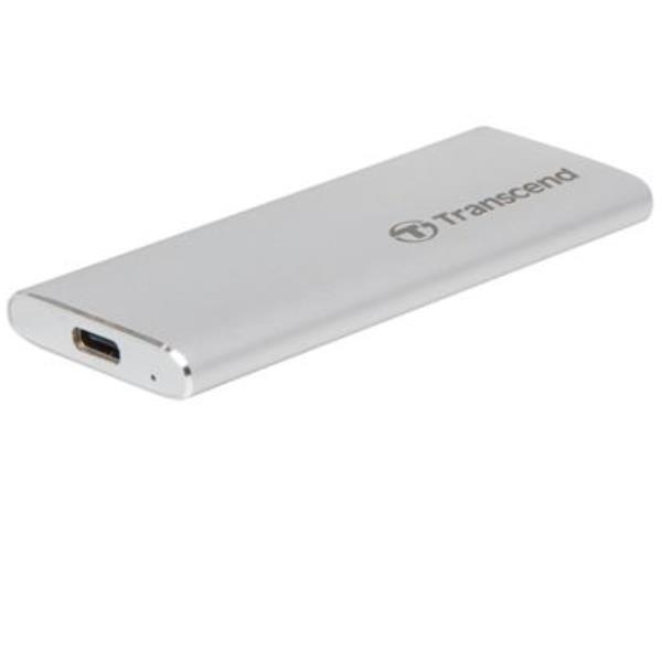 Transcend ESD240C - SSD - 240 GB - esterno (portatile) - M.2 - USB 3.1 Gen 2 (USB-C connettore) - argento