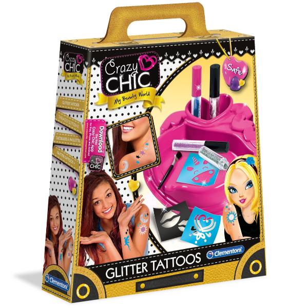 Clementoni Crazy Chic Make-up - Tatuaggi glitterati