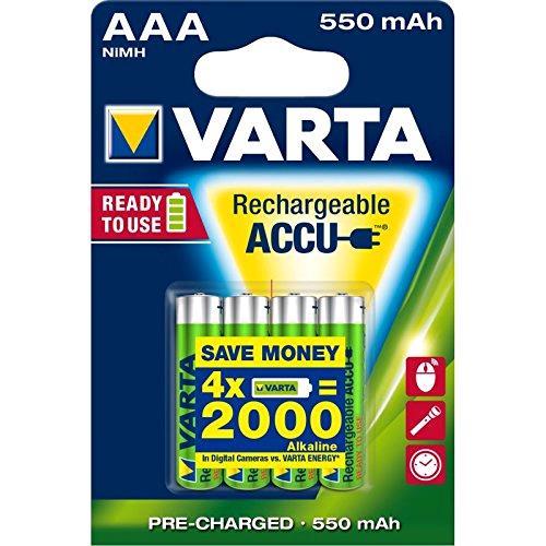 Varta - Batteria 4 x AAA - NiMH - (ricaricabili) - 550 mAh