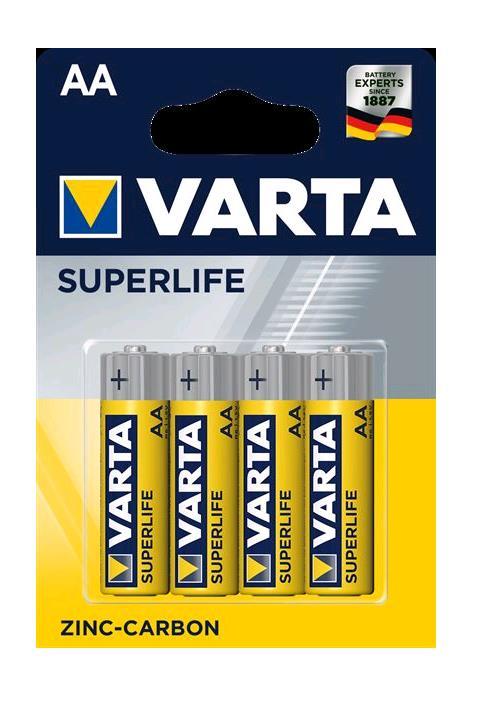 VARTA SUPERLIFE BATTERIA ZINCO CARBONE STILO AA 1.5 …
