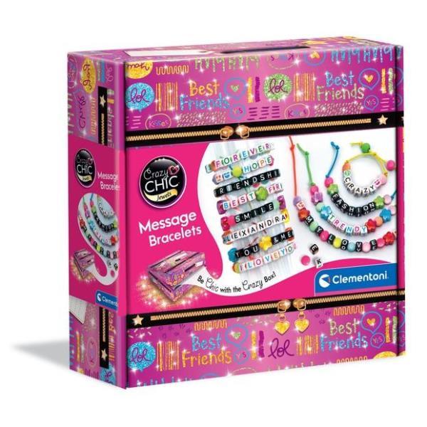 Clementoni Crazy Chic Message Bracelets - Kit artigianale gioielleria