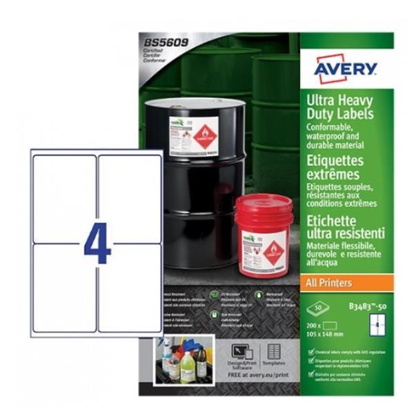 AVERY ETICHTESLIN 105X148 LASER/INK 50FF