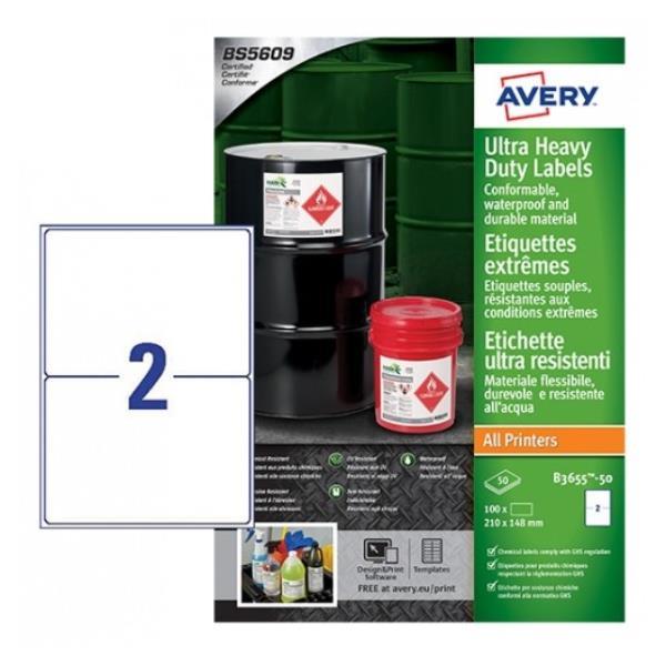 AVERY ETICHTESLIN 210X148MM LASERINK 50FF