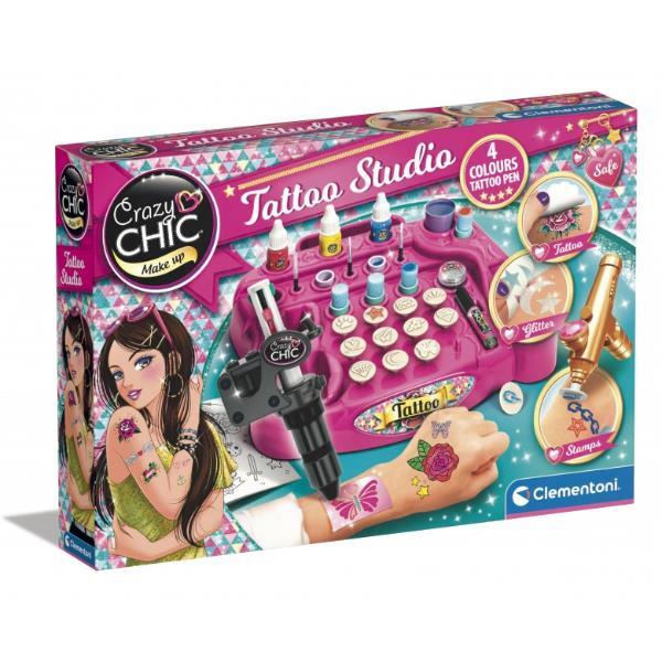 Clementoni Crazy Chic Tattoo Studio - Set di cosmetici per bambini